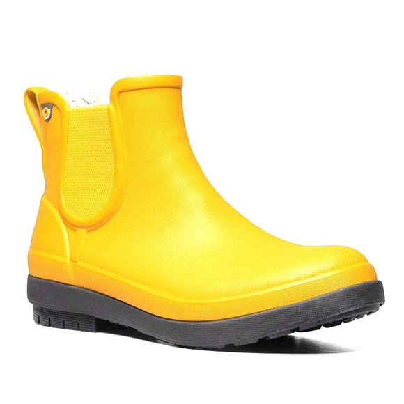 Bogs Amanda Plush II Chelsea Waterproof Rain Boot Yellow Insulated Women 10 EU41 - Picture 1 of 10